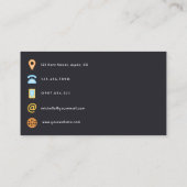 トレンディーブラシストロークのコラージビジネスカード 名刺 (裏面)