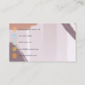 トレンディーブラシストロークのコラージビジネスカード 名刺 (裏面)