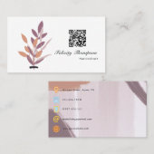 トレンディーブラシストロークのコラージビジネスカード 名刺 (正面/裏面)