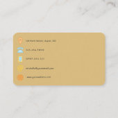 トレンディーブラシストロークのコラージュQRコード 名刺 (裏面)