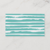 トレンディーブラシストロークスタイリッシュキュート絵を描ミント金ゴールド 名刺 (裏面)