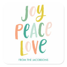 トレンディーブラシレタリングクリスマスシール