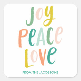 トレンディーブラシレタリングクリスマスシール スクエアシール