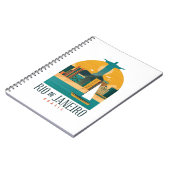 トレンディーブラジルシティリオデジャネイロヴィンテージ ノートブック (左側)