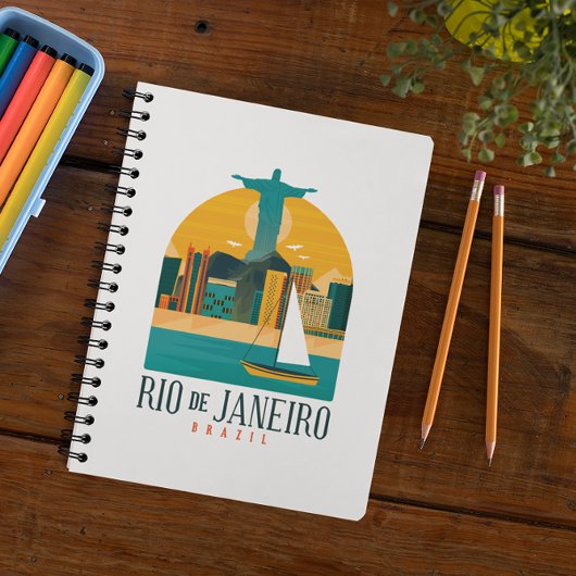 トレンディーブラジルシティリオデジャネイロヴィンテージ ノートブック
