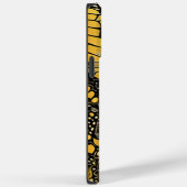 トレンディーブラックと金ゴールドバタフライパーソナライズされた名 Case-Mate iPhoneケース (裏面 / 右)