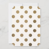 トレンディーブラックグリッター金ゴールドフェミニンパーティー招待状 招待状 (裏面)