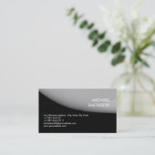 トレンディーブラックグレーコンサルタントの名刺 名刺 (スタンド正面)