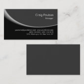 トレンディーブラックグレーシックパターンビジネスカード 名刺 (正面/裏面)