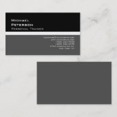 トレンディーブラックグレーフィットネススポーツ名刺 名刺 (正面/裏面)