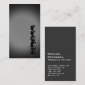 トレンディーブラックグレーフィットネススポーツ名刺 名刺 (正面/裏面)