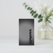 トレンディーブラックグレーフィットネススポーツ名刺 名刺 (スタンド正面)