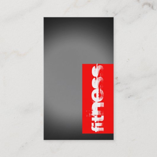 トレンディーブラックグレーレッドフィットネススポーツ名刺 名刺 (正面)