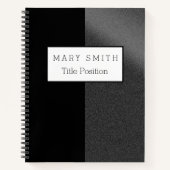 トレンディーブラックシルバー ノートブック (正面)