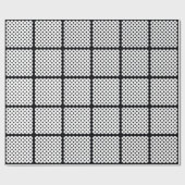 トレンディーブラックスクエアラップ ラッピングペーパー (フラット)