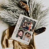 トレンディーブラックスクリプトメリークリスマス シーズンカード