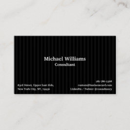 トレンディーブラックストライプの幾何学的パタモダンーン 名刺