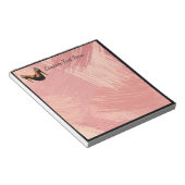 トレンディーブラックハイヒールピンク絵を描ブラシ ノートパッド (アングル)