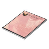 トレンディーブラックハイヒールピンク絵を描ブラシ ノートパッド (回転)