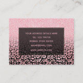 トレンディーブラックバラ金ゴールドグリッターレオパードグラデーション 名刺 (裏面)