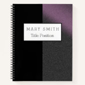 トレンディーブラックピンクシルバー ノートブック (正面)