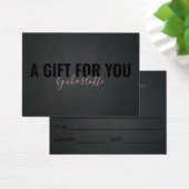 トレンディーブラックピンクメイクアップアーティストギフト券 (デスク)