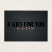 トレンディーブラックピンクメイクアップアーティストギフト券 (正面)