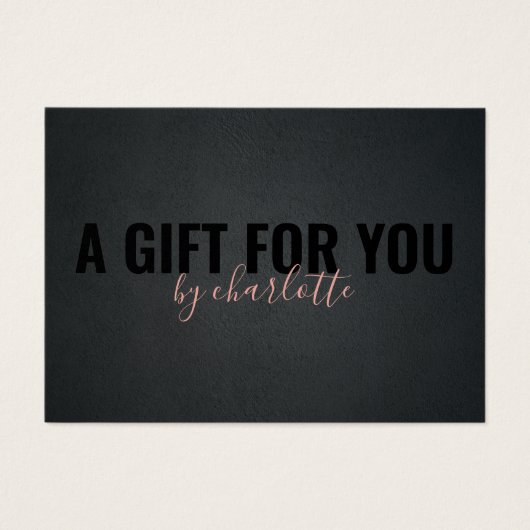 トレンディーブラックピンクメイクアップアーティストギフト券 (正面)