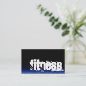 トレンディーブラックブルーフィットネススポーツ名刺 名刺 (スタンド正面)