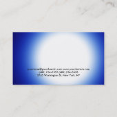 トレンディーブラックブルーホワイトライトビジネスカード 名刺 (裏面)