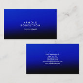トレンディーブラックブルーモダンスタイリッシュ名刺 名刺 (正面/裏面)
