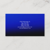 トレンディーブラックブルーモダンスタイリッシュ名刺 名刺 (裏面)
