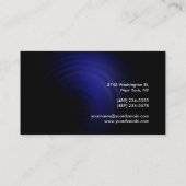 トレンディーブラックブルーモダンミニマリスト未来的 名刺 (裏面)