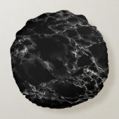 トレンディーブラックマーブルストーン ラウンドクッション (裏面)