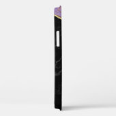 トレンディーブラックマーブルパープル&金ゴールドエーゲート（名前付き） Case-Mate iPhoneケース (裏面 / 右)