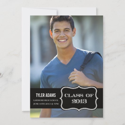 トレンディーブラックラベルクラス2013年卒業カード 案内状 (正面)