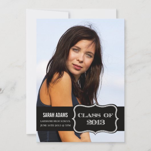 トレンディーブラックラベルクラス2013年卒業カード 案内状 (正面)