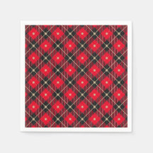 トレンディーブラックレッドプレイド