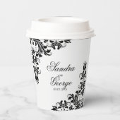 トレンディーブラックレース紙カップ 紙コップ (裏面)