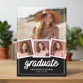 トレンディーブラック卒業パーティー4枚 招待状