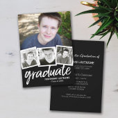 トレンディーブラック卒業発表パーティー4写真 招待状