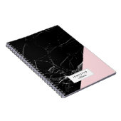 トレンディーブラック大理石テクスチャ ノートブック (右側)