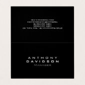 トレンディーブラック標準カスタム製ビジネスカード 名刺 (外部フラット)