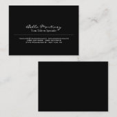 トレンディーブラック特殊ユニークプロフェッショナル 名刺 (正面/裏面)