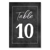 トレンディーブラック結婚シャルボードテーマ表番号 テーブルナンバー (裏面)