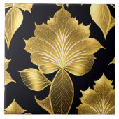 トレンディーブラック金ゴールドアールデコ収集 タイル (正面)