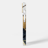 トレンディーブラック金ゴールド幾何大理石モノグラム Case-Mate iPhoneケース (裏面 / 左)