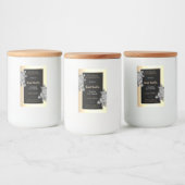 トレンディーブラック金ゴールド製品ラベルキャンドル美しい&ブランド フードラベル (ボトル)