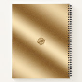 トレンディーブラック金ゴールド ノートブック (裏面)