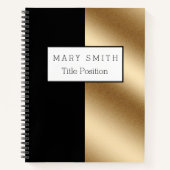 トレンディーブラック金ゴールド ノートブック (正面)